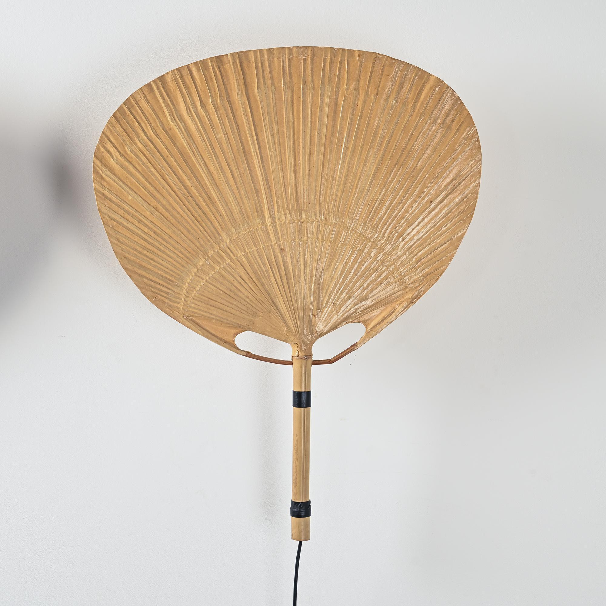 Pair of Uchiwa II wall lights by Ingo Maurer, Design M 1973