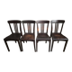Set of 4 antique French bistro chairs Stella, circa 1900–1920.