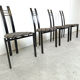 Postmodern dining chairs, 1980s set of 4