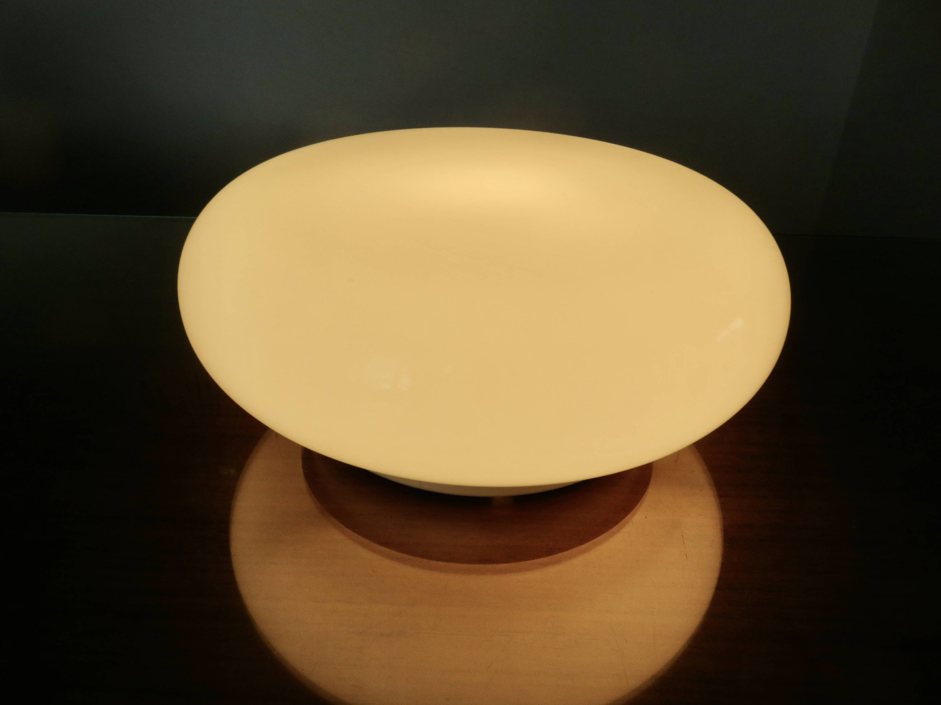 "parscot" ceiling light "gamma" model in opaline 60s 70s
