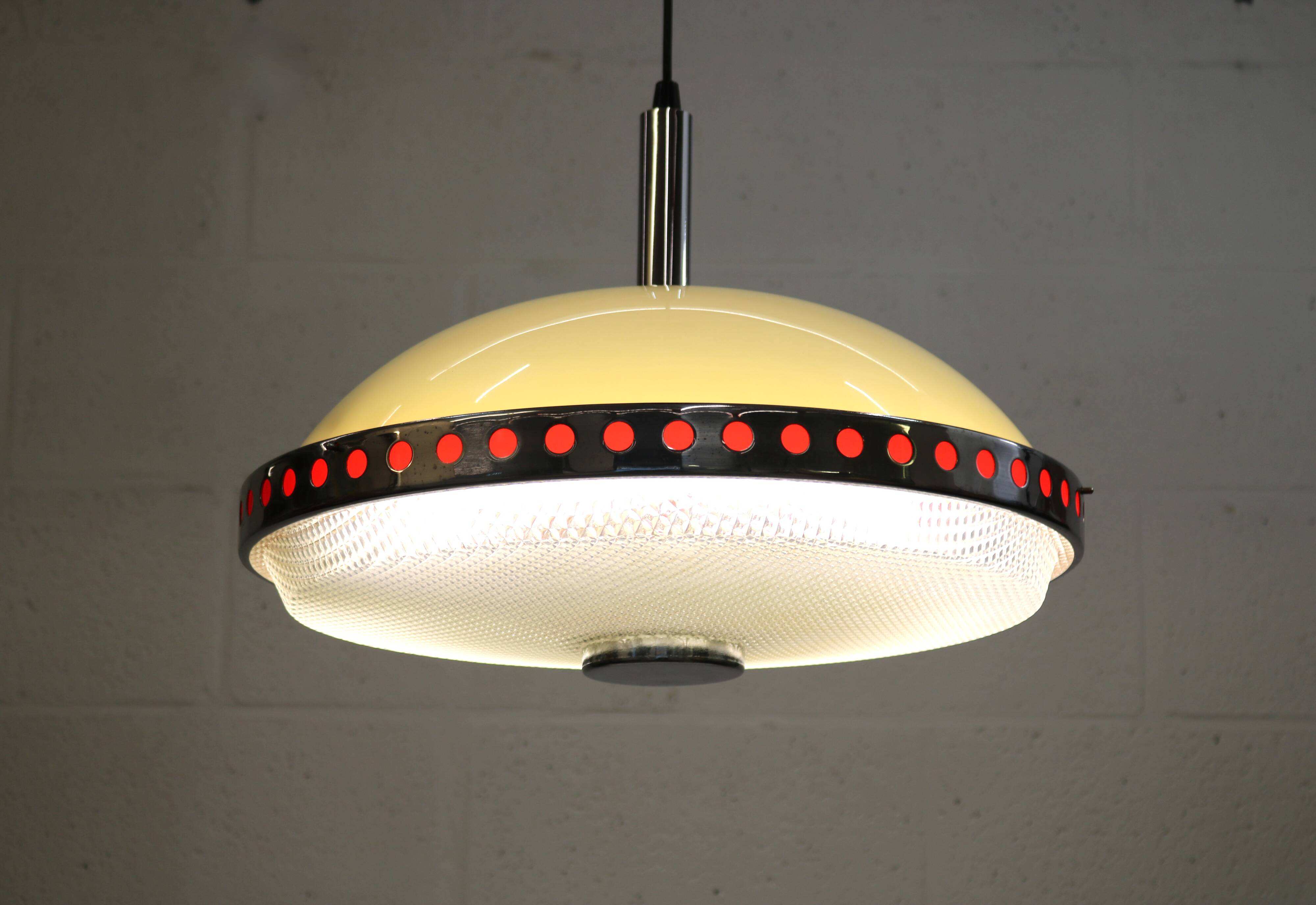 Space age plastic UFO ceiling lamp *** Massive *** Belgian design