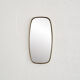 Rearview mirror and free form from the 50s - 60s on gold frame