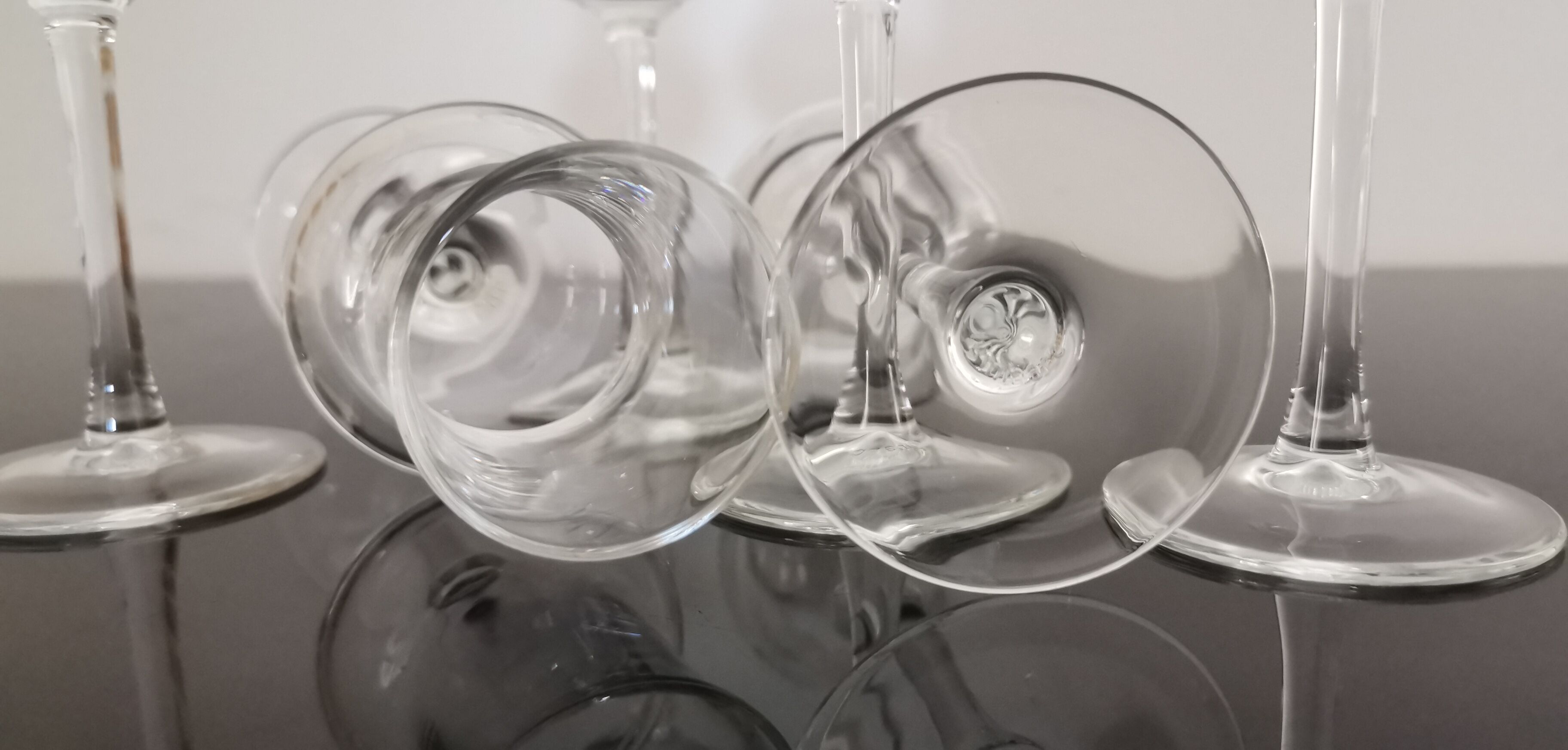 Set of 6 crystal glasses with grappa/digestive Italian Luminarc