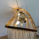 Big design hand made XXL glass and brass austrian chandelier - 1980s