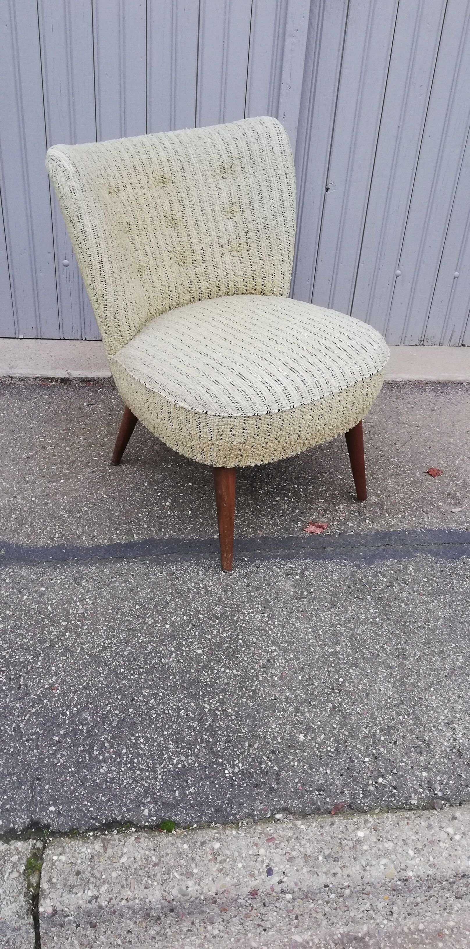Vintage armchair beige fabric
