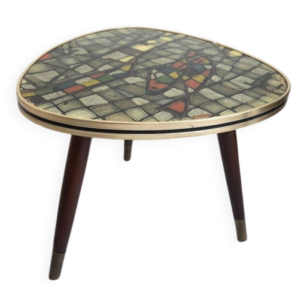Guéridon table bleu osé et sexy années 50