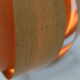 Midcentury Wooden Veneer Pendant, ULUV, 1960s