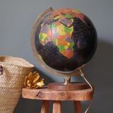 Black earth globe old wood base