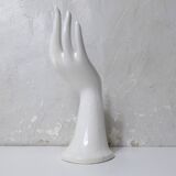 white hand ceramic vase soliflore ring holder