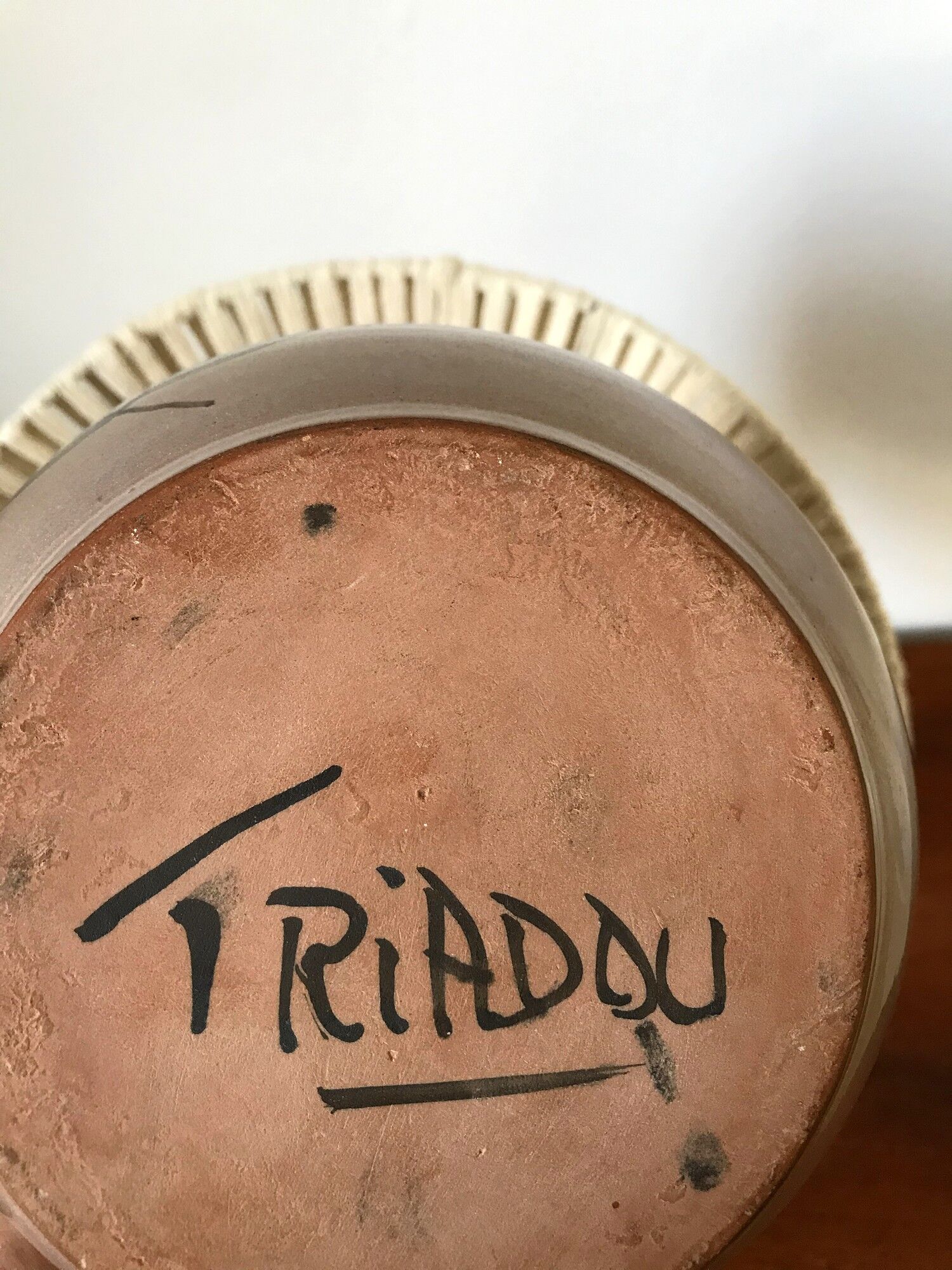 Ceramic lamp and its recycled cotton lampshade