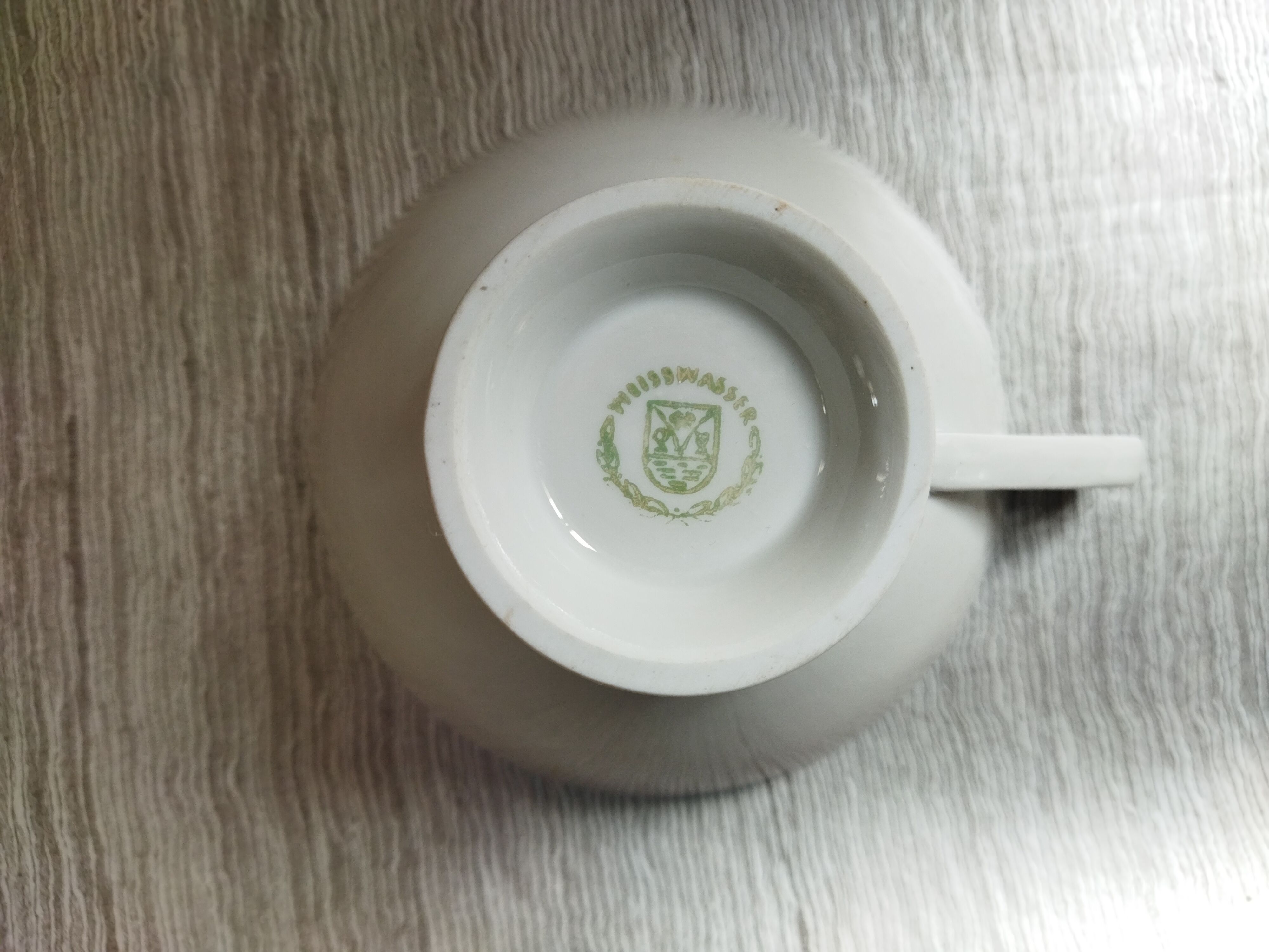German Weisswasser porcelain cup
