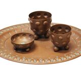 1910's Art Deco copper drinks set