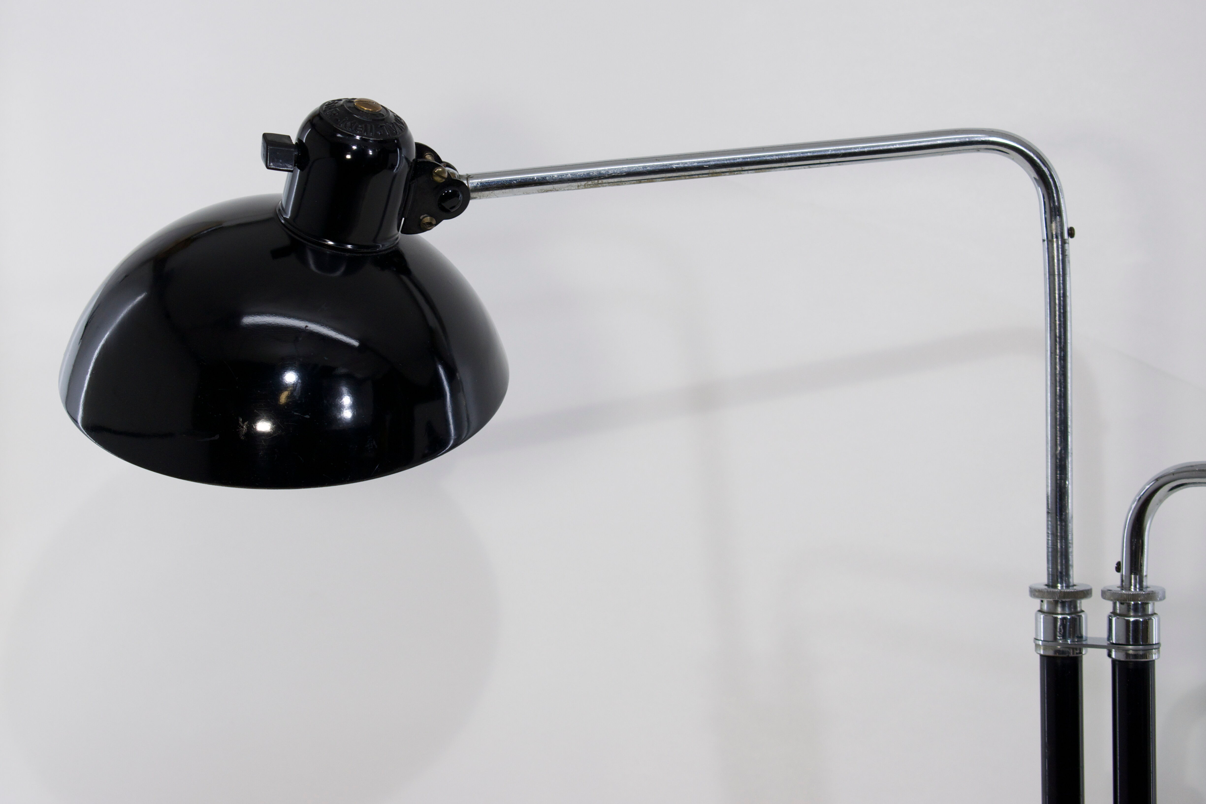 Double desk lamp, Bauhaus, by Christian Dell, model 6660 Super, original edition Kaiser Idel