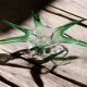 Décoration vintage en verre vert / coupe Braine Le Comte