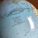 Girard and Barrère terrestrial globe on tripod base / vintage 50s-60s