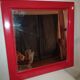 Miroir en résine de polyester années 70