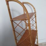 Rattan wall shelf