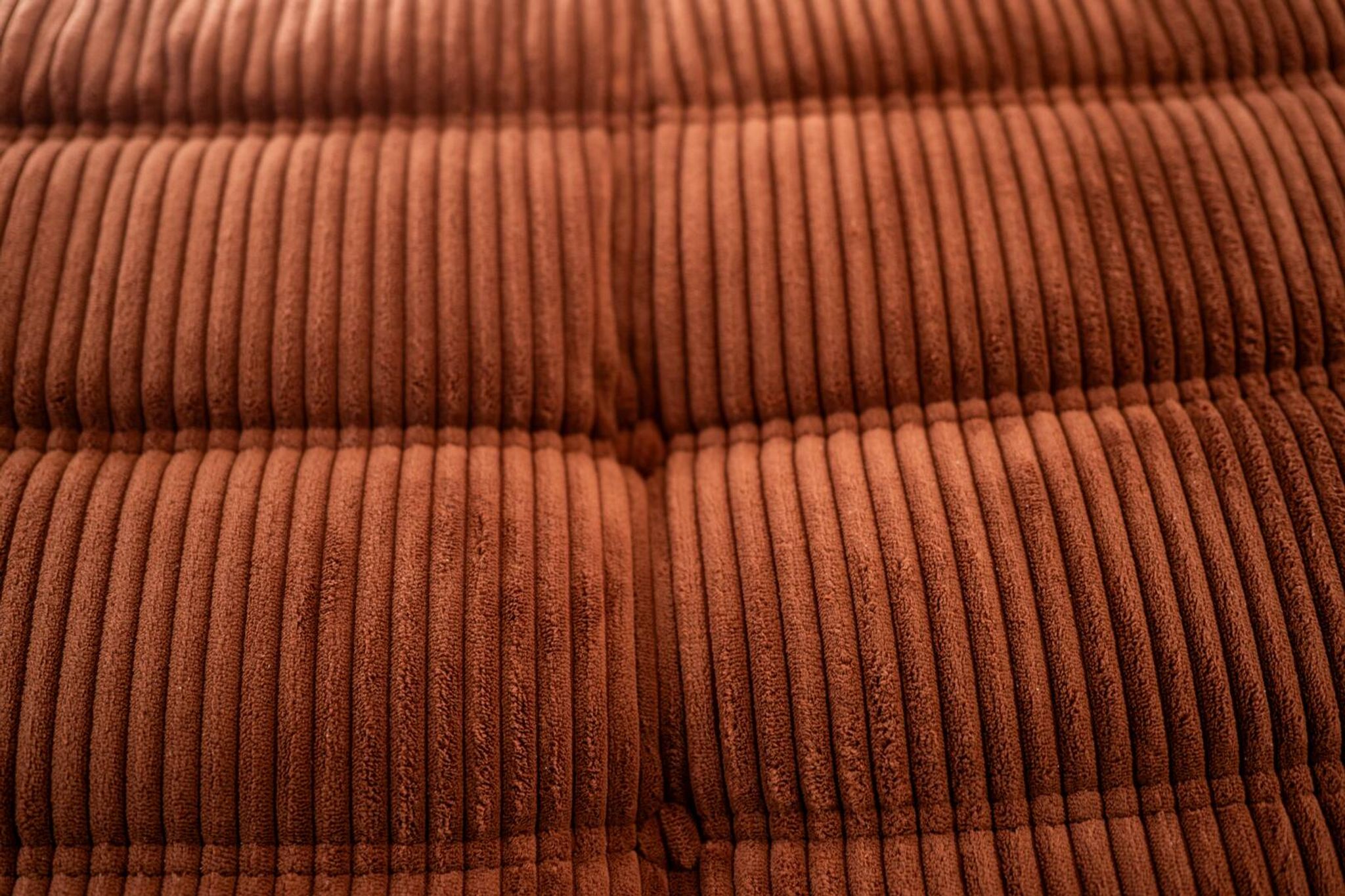 Togo set 2- seater sofa and armchair in brown Corduroy