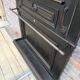 Patinated oak wardrobe from the early 20th century.