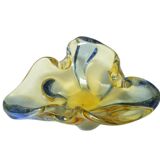 Mid-century modern bowl, glass, by H. Machanowska, Czechoslovakia, 1960s.