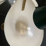 Vintage 3-light chandelier in gilded brass and metal from the 50s