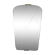 Original mirror with its engraved glass diamond pattern 52x33cm