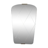 Original mirror with its engraved glass diamond pattern 52x33cm