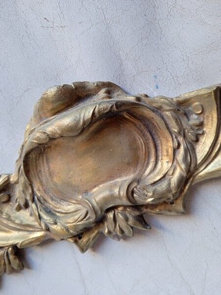 Pediment ornament gilded bronze furniture st Louis XV