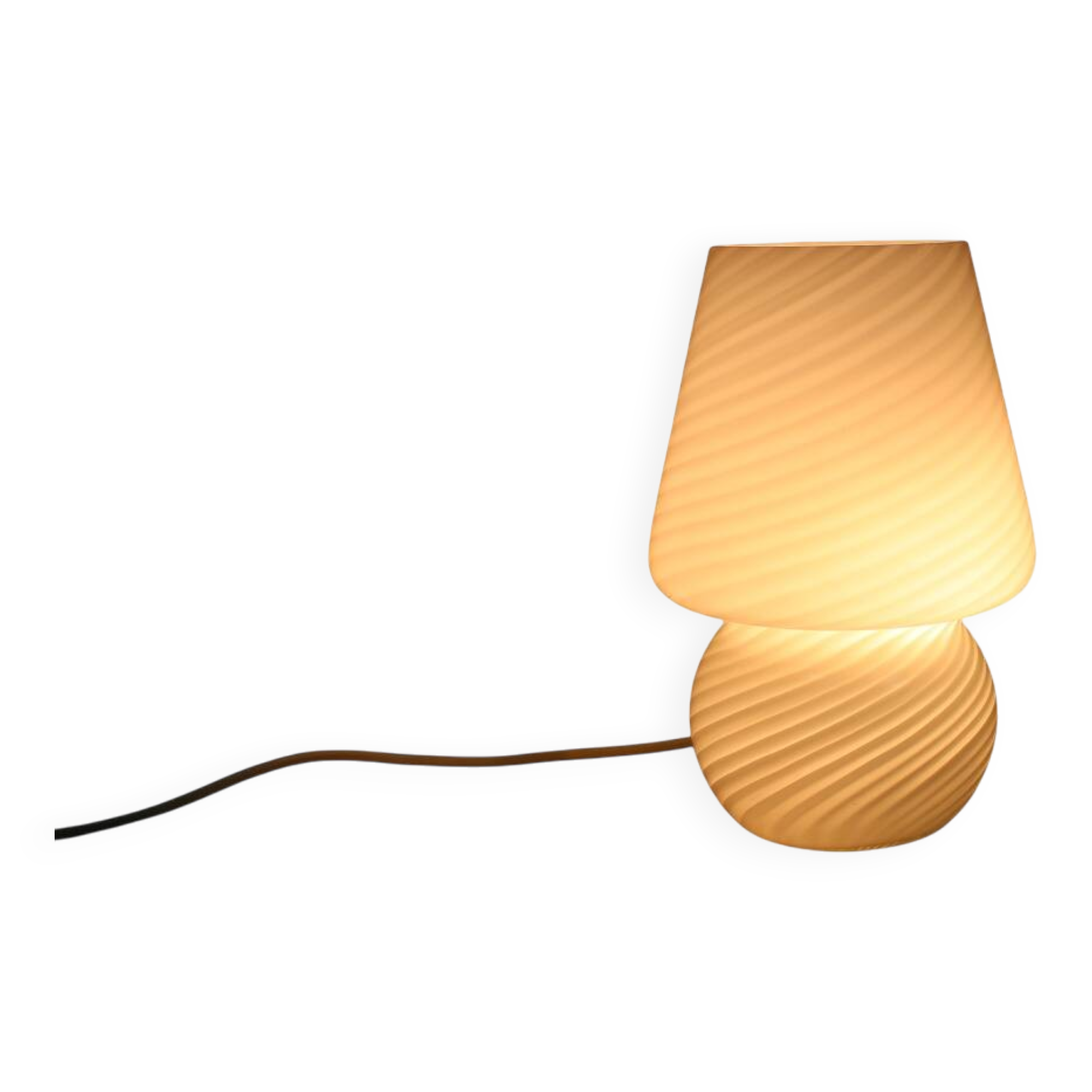 Lampe de table en verre de Murano champignon du milieu du siècle, Italie, années 1970.