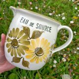 Vintage ceramic flower pitcher - Spring Water -