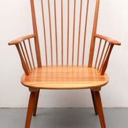 1950s armchair cherrywood, Albert Haberer