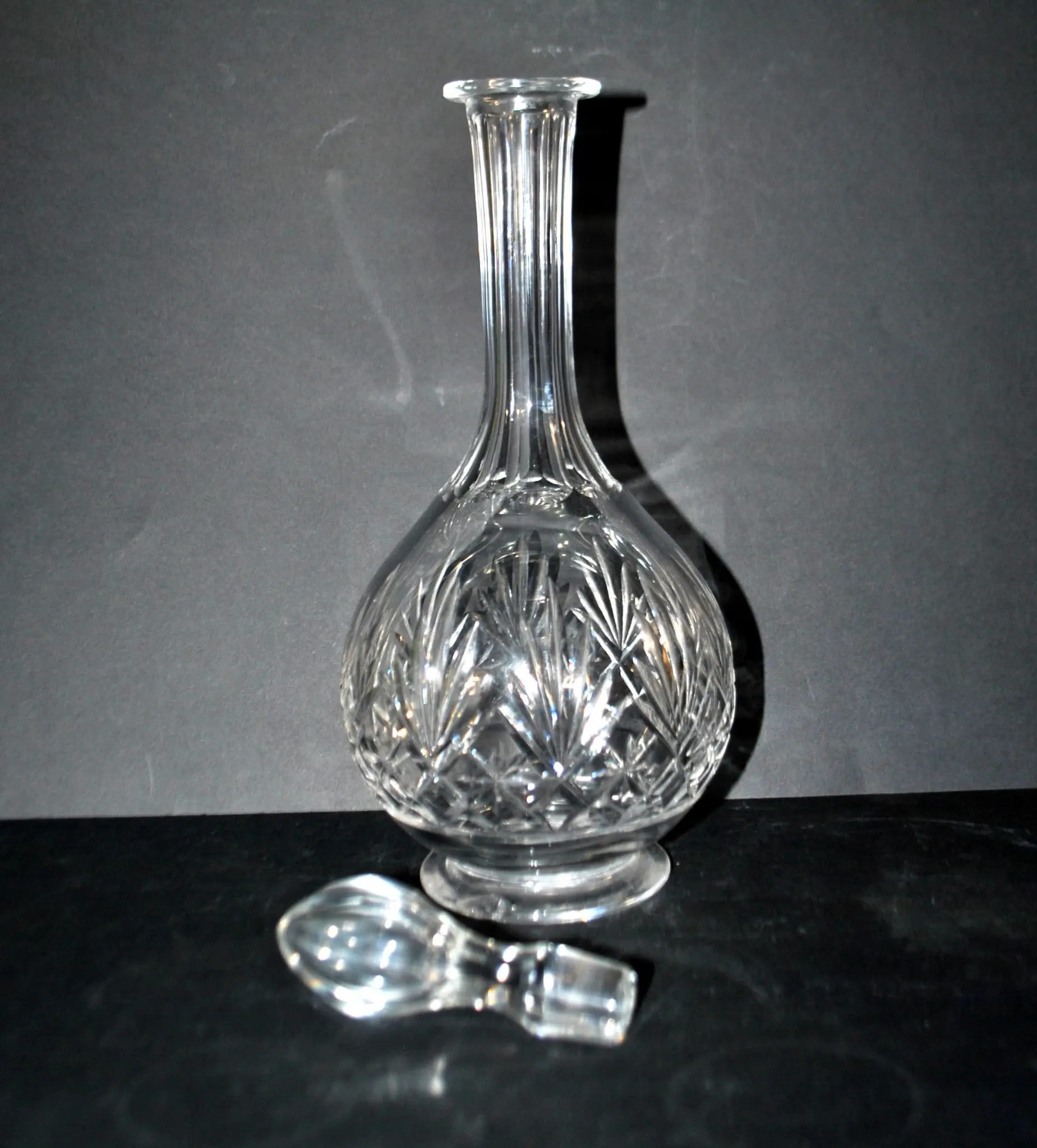 Cut crystal wine carafe Saint-Louis model VIC Massenet 1930 H34cm