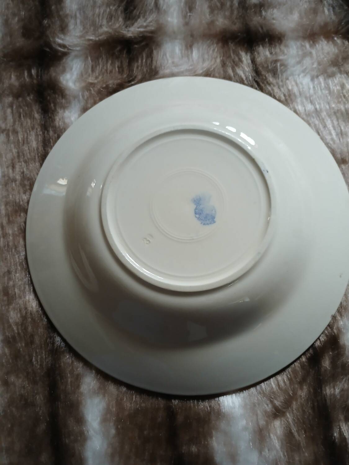 6 mismatched antique deep plates