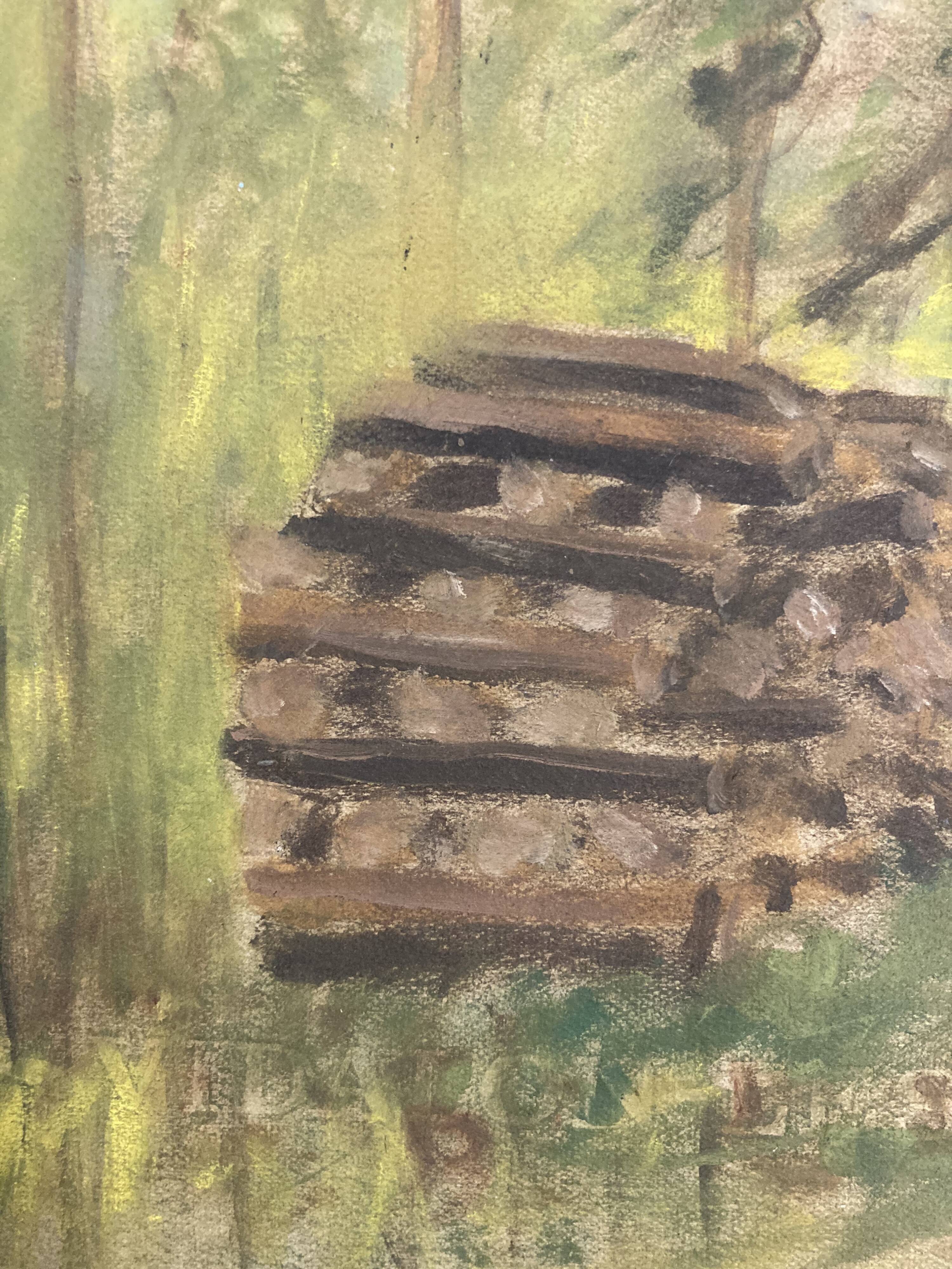 Vintage landscape painting