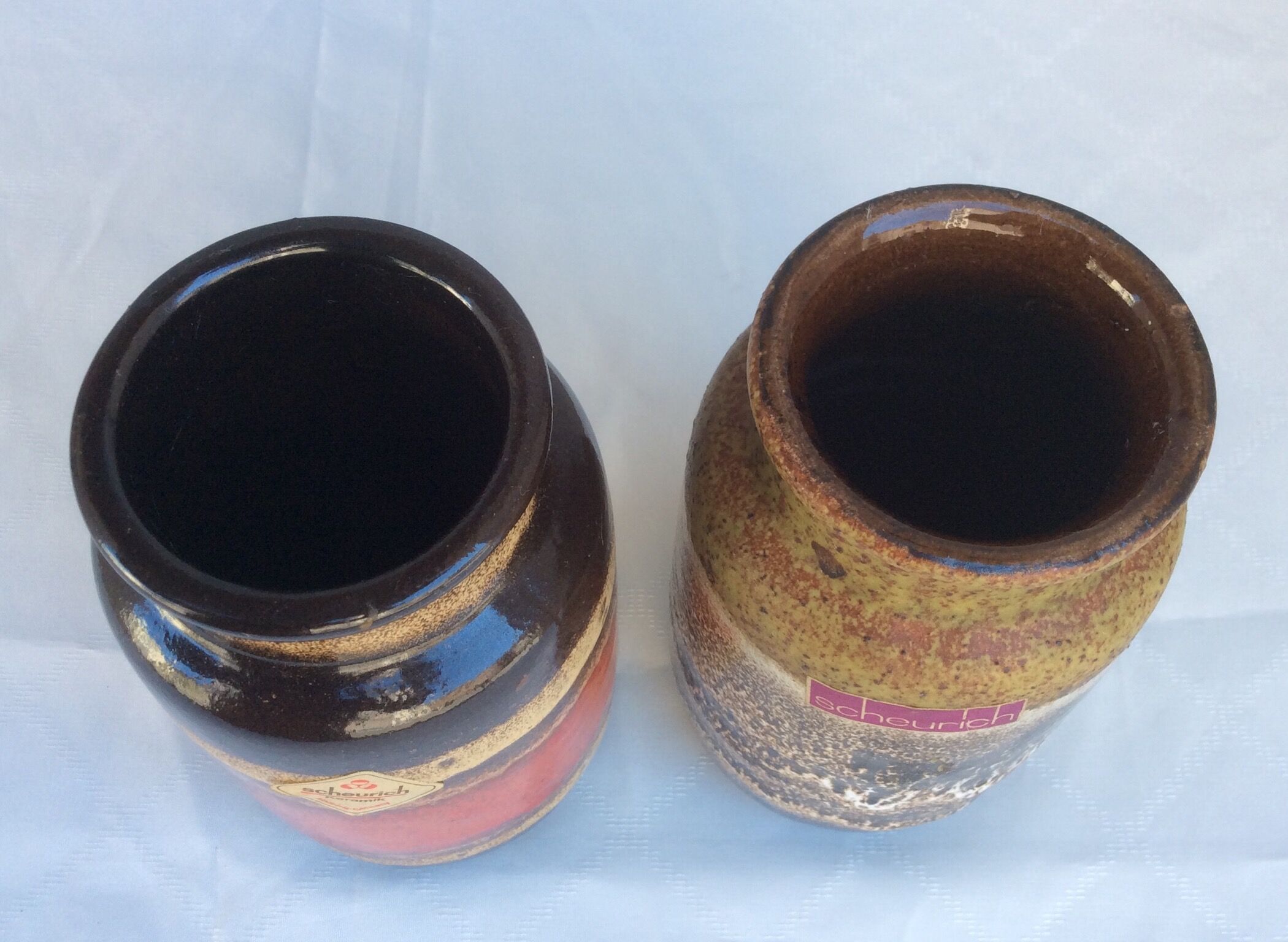 Two Scheurich West Germany vases, 1960s