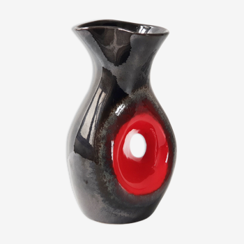 Vintage 1960 vase in pearly ceramic