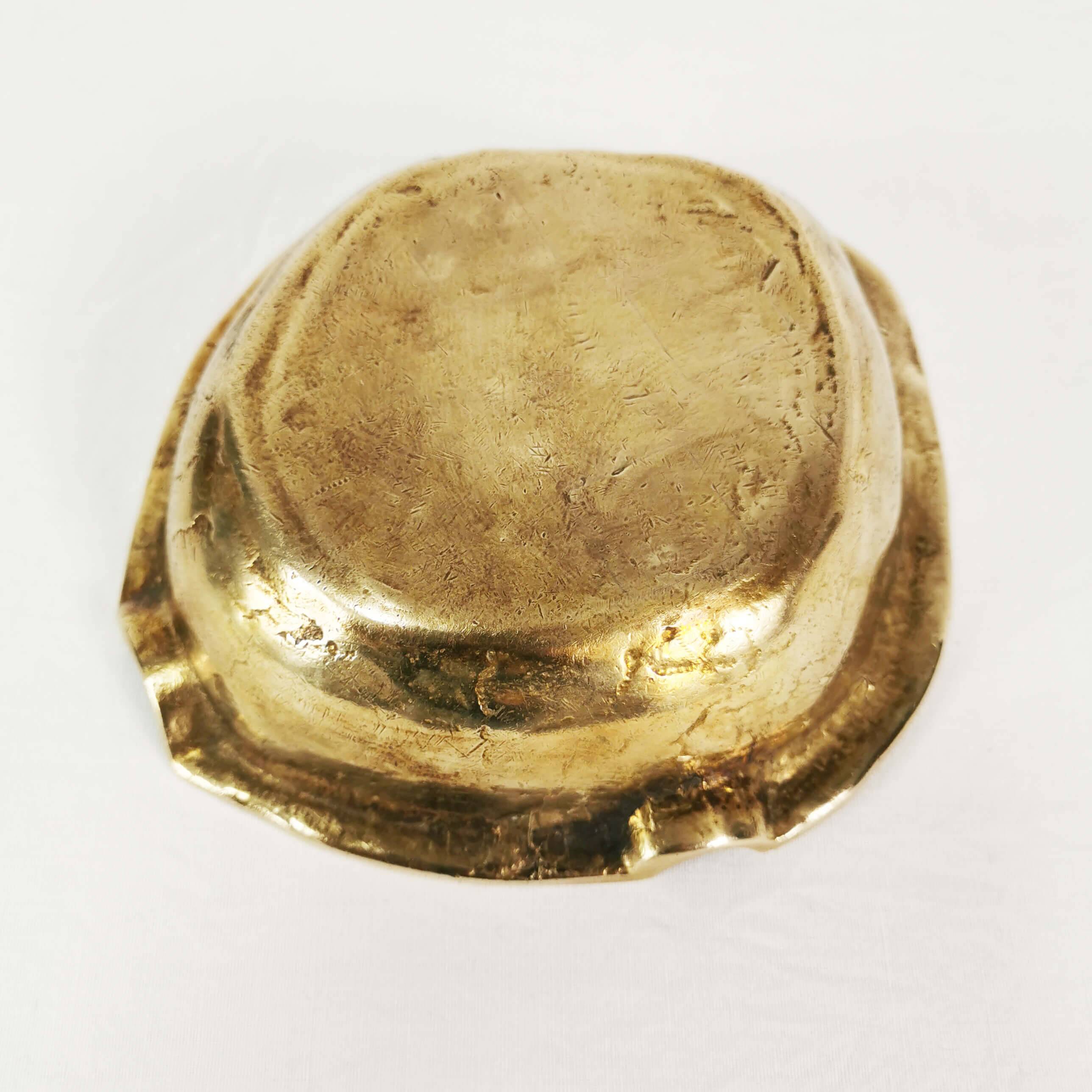 Art Deco ashtray made of brass, Germany, 1960s.