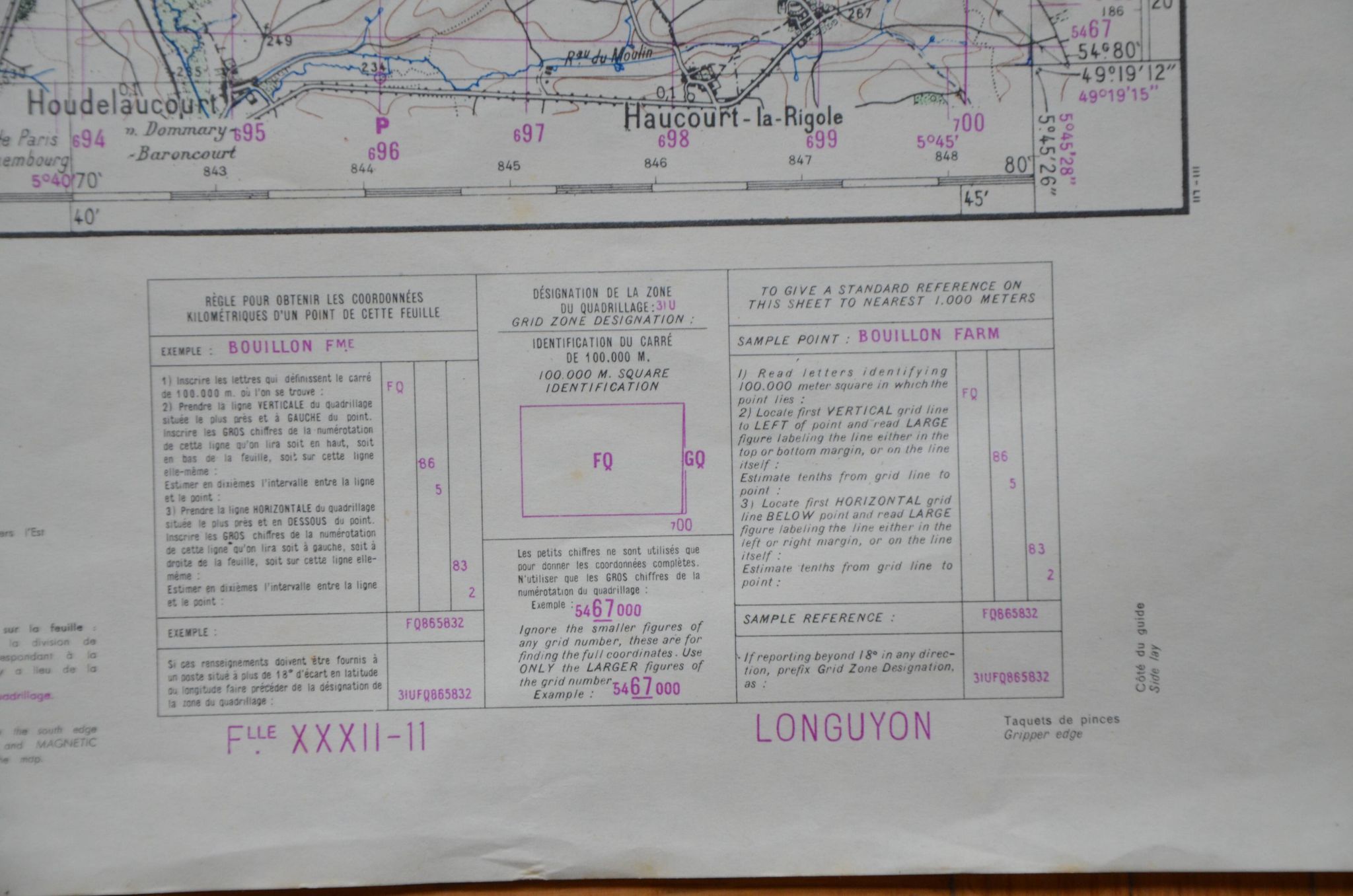 Vintage map of Longuyon