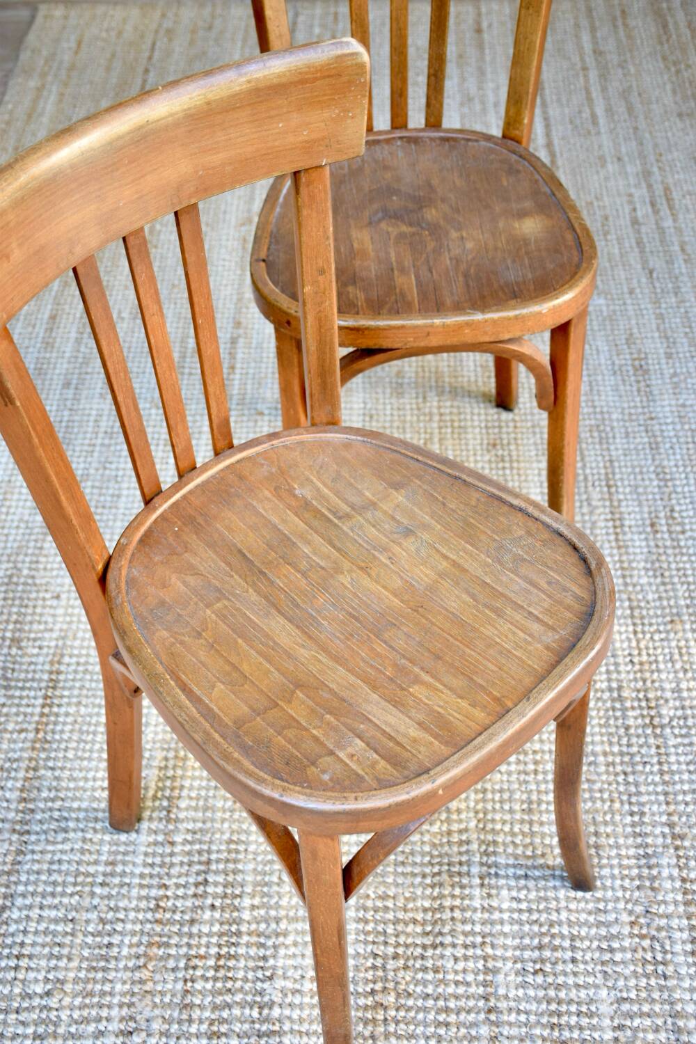 Duo of Baumann bistro chairs
