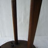 Walnut tripod cowhock stool