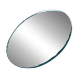 Old round beveled mirror