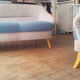 Chair organic 50s Danish blue and beige