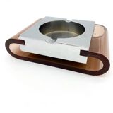Large plexiglass and chrome ashtray by “Michel Dumas”, 1970s