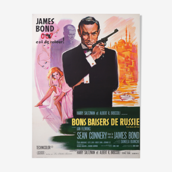 Poster by Grinsson film "James Bond 007" - good kisses from Russia 158,5x118 cm