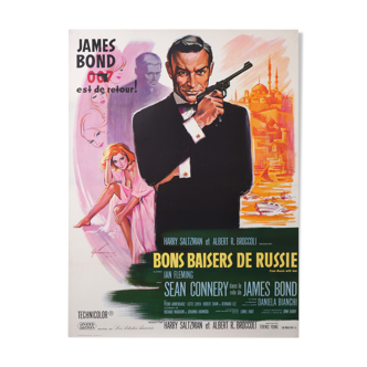 Poster by Grinsson film "James Bond 007" - good kisses from Russia 158,5x118 cm