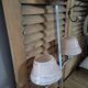 Lustre support inox globe tulipe verre Clichy rose
