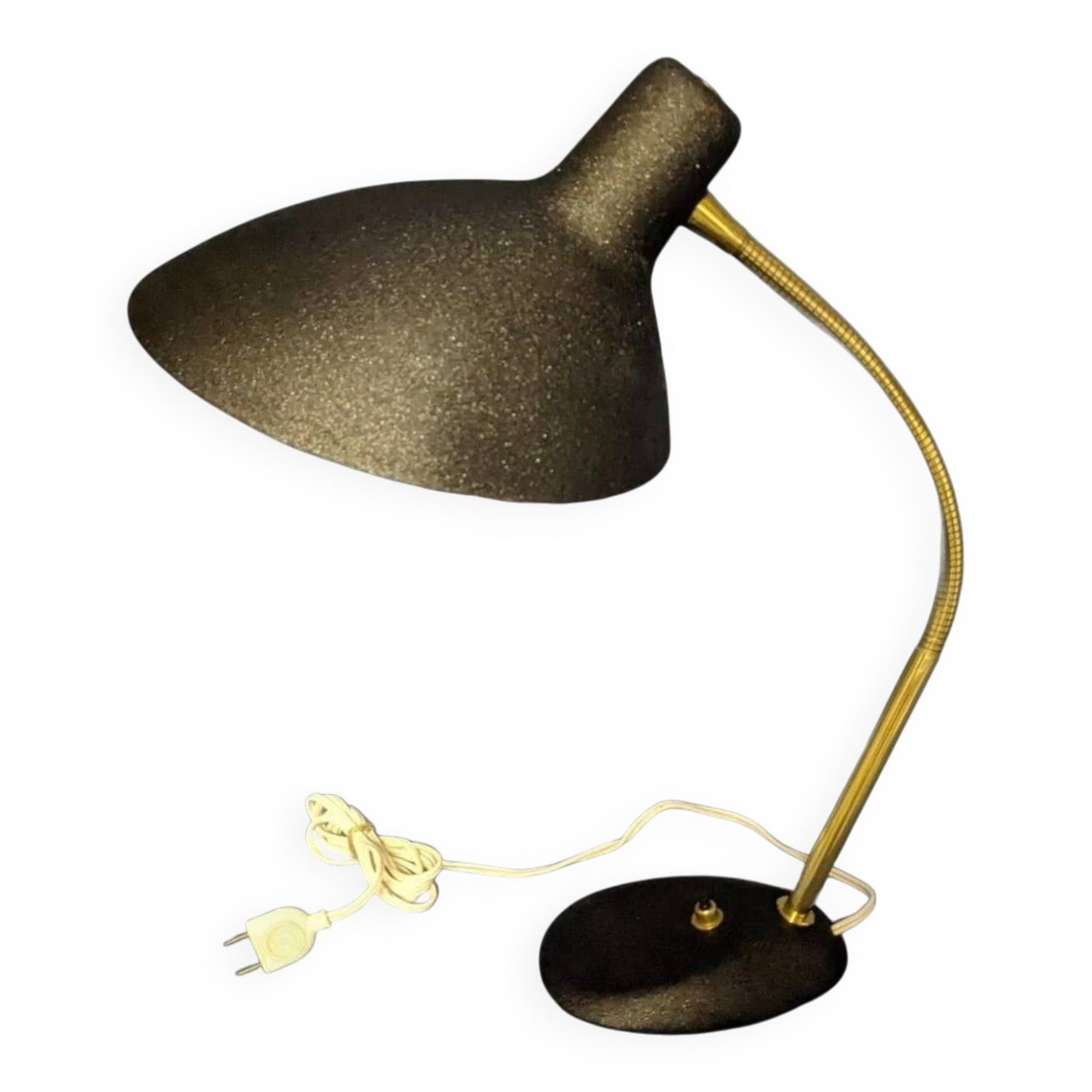 Large articulated desk lamp by Jean Boris Lacroix from the 1950s. Size.
