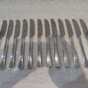 12 Christofle Concorde silver plated dessert knives, 19cm