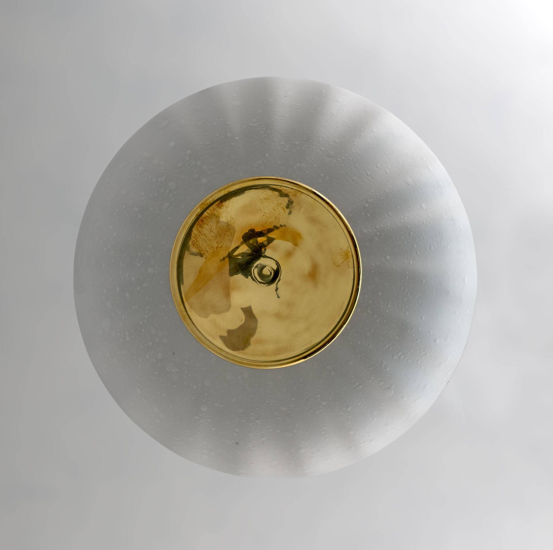 Mid-century Modern Murano Glass and Brass Ceiling Light, 1970s