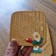 2 vintage glazed ceramic trivets, 1970s